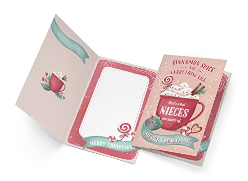 Niece Christmas Card - Eco-Friendly American Made Greeting Card with Envelope, 5x7.75 inches