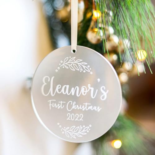 20 PCS Frosted Acrylic Ornament Blanks 3 Inch Acrylic Circles Blanks with Hole, Frosted Glass Ornament for Crafts, Perfect for DIY Christmas Ornaments