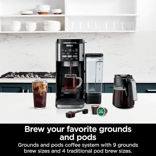 Dual Brew Coffee Maker with Hot & Iced Options, 60oz Removable Reservoir