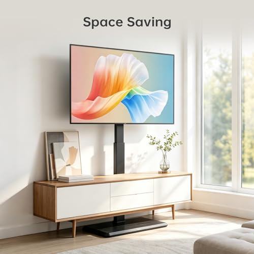 Afaloona TCP01-M-A02 Universal Floor TV Stand for 32-75 Inch TVs, Height Adjustable, Swivel, Max 110 lbs