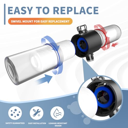 BLOTMS Replacement Shower Filter Set 4Blue+4Red - Removes Chlorine & Contaminants