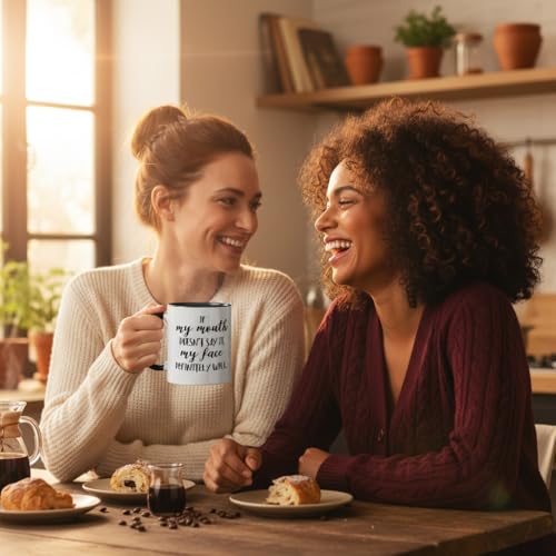 Funny Black Ceramic Coffee Mug 11 oz Gag Gift for Coworkers & Office, Women Men