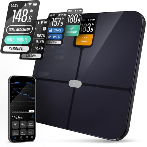 Greater Goods Black Smart Body Fat & BMI Scale with Wi-Fi & Bluetooth