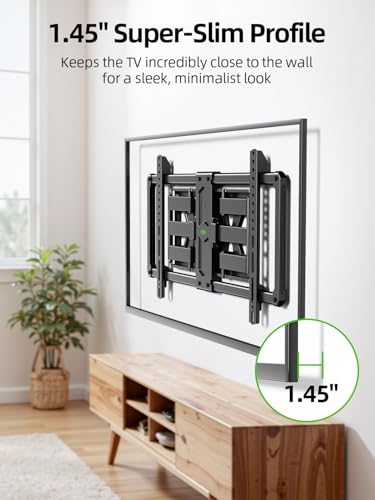 USX MOUNT Ultra Slim TV Wall Mount 37-90 Inch Full Motion Dual Swivel Tilt Max 120lbs