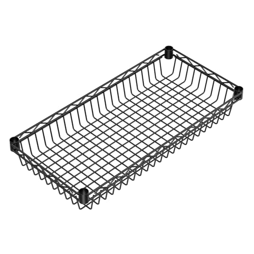 Black 6-Tier Metal Wire Shelf with Wheels - Narrow Closet & Pantry Storage Unit