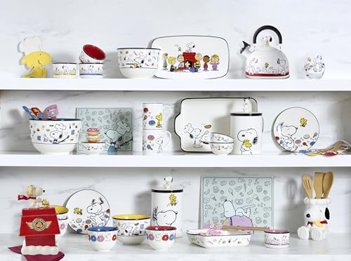 Enamelware Tea Kettle with Snoopy & Woodstock - 84.5oz, Whimsical Kitchen Decor - Tea Kettle Variation