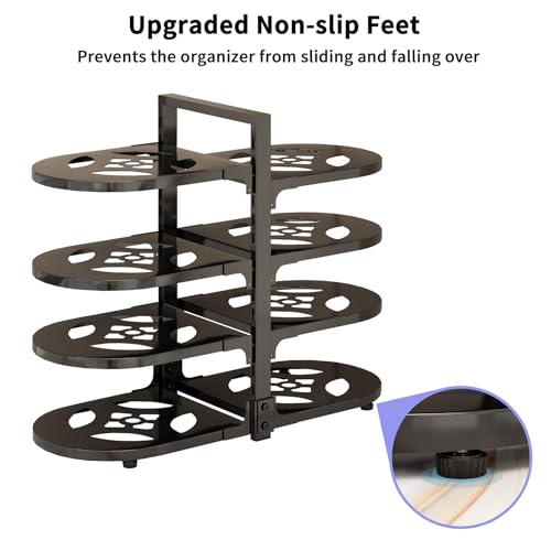 Black Reinforced Heavy Duty 8-Tier Under Cabinet Pot and Pan Organizer