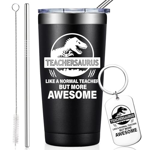 BIRGILT Teacher Gifts for Men, Women - 20 oz Teachersaurus Tumbler Cup