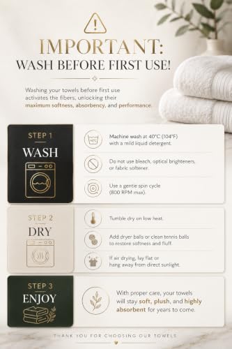 Cotton Towel Set with Bath Towels - Sand - Quick Dry & Ultra Plush