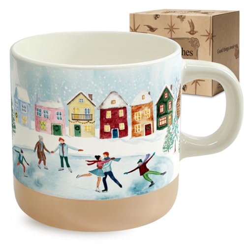 Holiday Winter Cup for Coffee, Tea & Hot Chocolate, Novelty Ceramic
