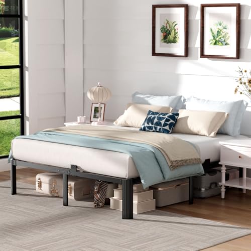 Full Size 14-Inch Heavy Duty Metal Bed Frame - No Squeaking, Anti-Slip, Supports Up to 3500LBS - Variation: 14inch / Full