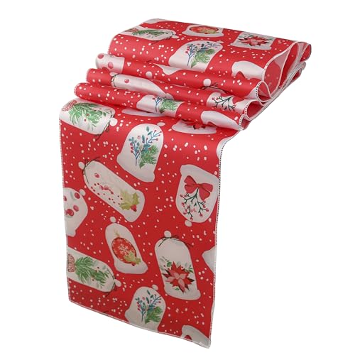 Christmas Bell Satin Table Runner 11''x 108'' Christmas Decoration - iEventStar