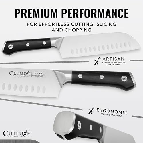Cutluxe 3-Piece Chef Knife Set - Razor Sharp German Steel Kitchen Knives
