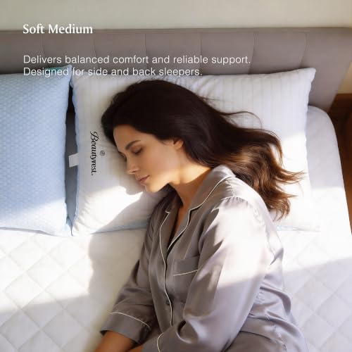 Beautyrest Luxury Cooling Pillows King Size Set of 2 Down Alternative