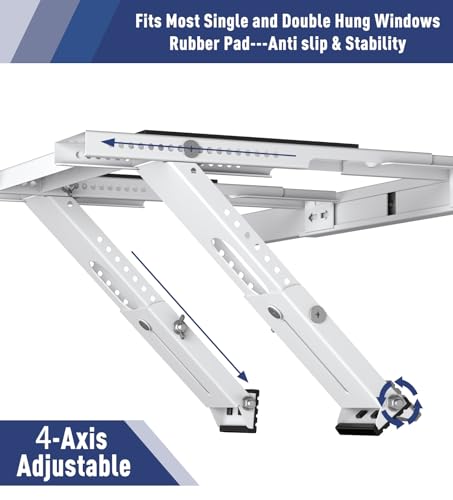 Heavy Duty Window AC Support Bracket No Drilling Up to 300lbs - Adjustable, Easy Install