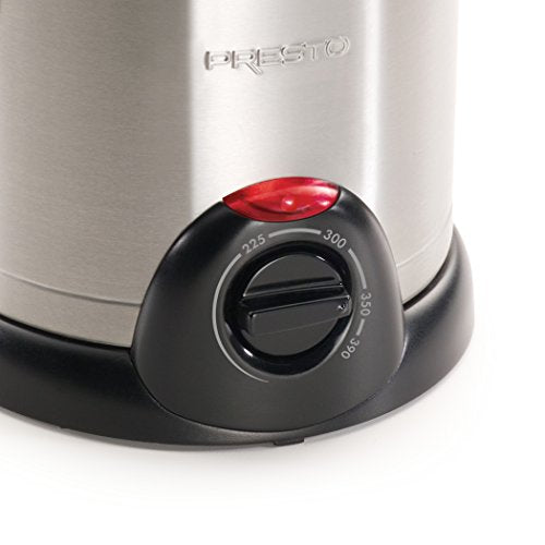 Presto 05470 Stainless Steel Deep Fryer 1 Liter - Compact Electric Kitchen Appliance