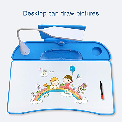 Blue Kids Desk and Chair Set - Adjustable Study Furniture for Children 3-15 Years