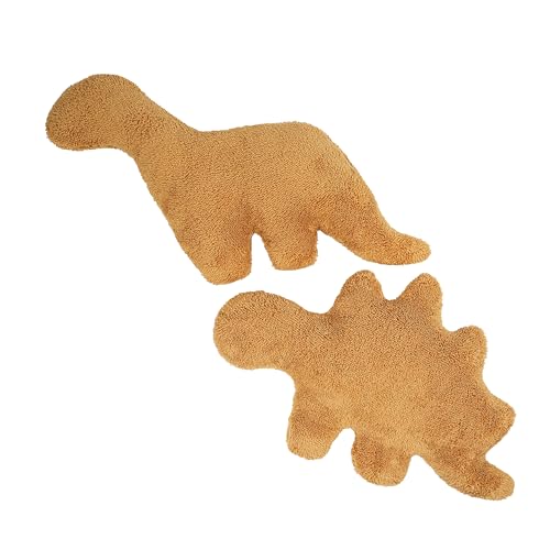 2 Pack Dino Nugget Pillow Plush, Soft Dinosaur Chicken Nuggets Pillow for Birthday Gifts, Dinosaur Theme Party Decorations (2 Packs Dino)