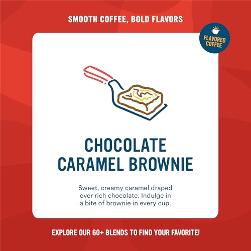 Flavored Coffee Pods - Chocolate Caramel Brownie, 12-Count Pack of 6