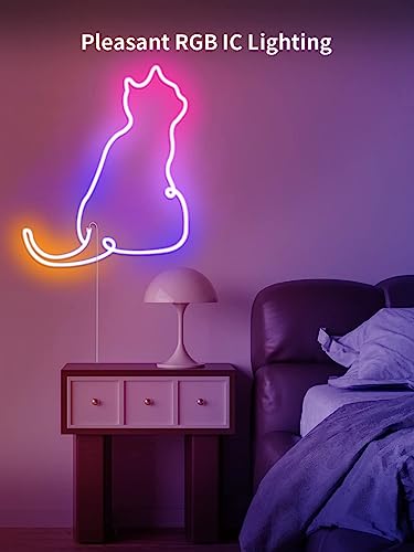 Meevt RGB IC Neon Rope Lights 16.4ft LED Strip, Smart Dimmer, Voice Control