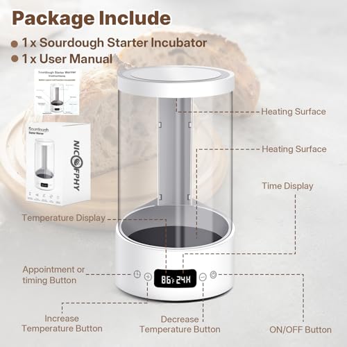 Sourdough Starter Warmer Box Incubator for Fermentation - Home Bread Making