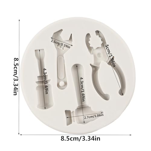 QDMOLDS Style A Construction Tools Silicone Mold for Cake & Chocolate Decoration