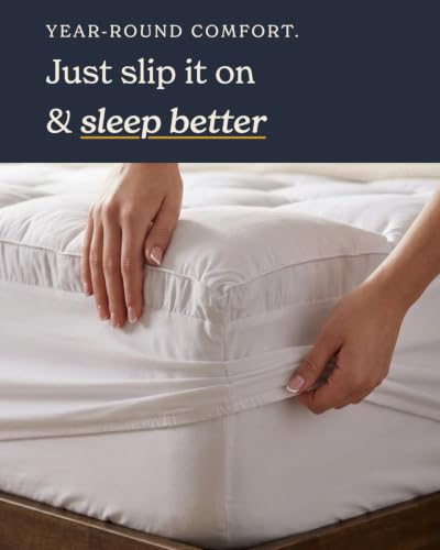 King Pillow Top Mattress Topper - Beckham Hotel Collection Extra Soft & Thick Bed Pad