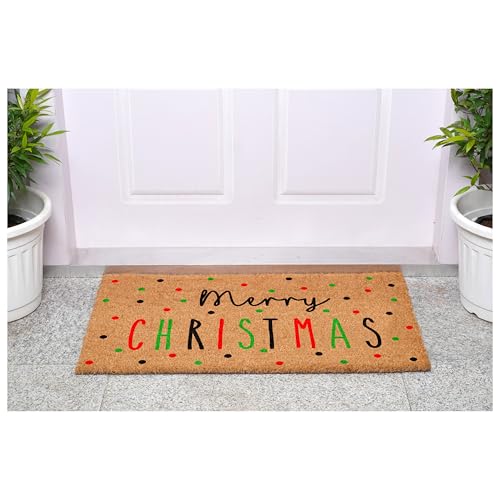 Calloway Mills Festive Merry Christmas Doormat 2'6" x 4' (30" x 48") Coir Backed