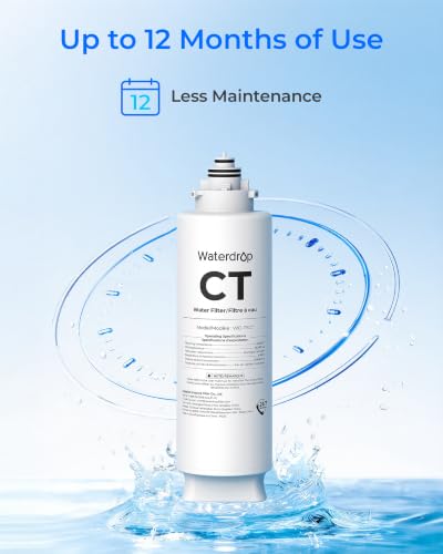 Waterdrop 12-Month Replacement Water Filter for TSU & TSU-WB Under-Sink Systems
