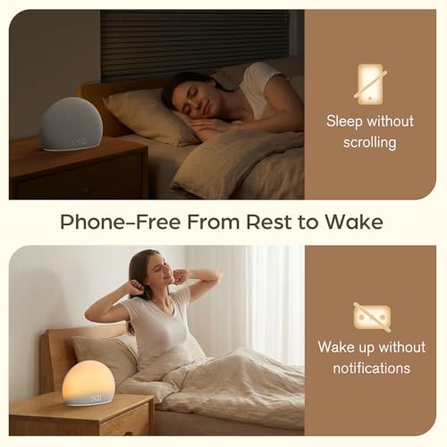 HOUSBAY Sunrise Alarm Clock with White Noise Sound Machine - Classic White
