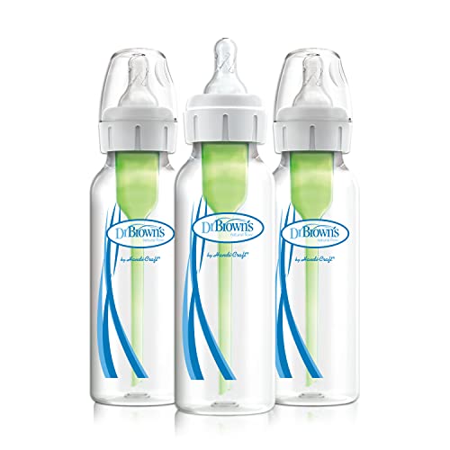 Dr. Brown's Specialty Feeding Starter Kit - 8oz Narrow Baby Bottles & Paced Feeding Valve, Includes 5 Bottles & Accessories