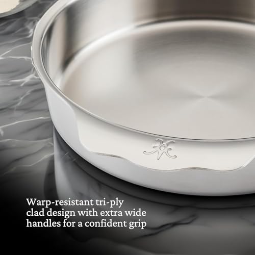 Hestan OvenBond Medium Tri-Ply Stainless Steel 9-Inch Round Baker - Professional Bakeware