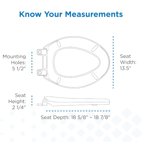 Gerber Soft-Close Elongated Toilet Seat, Adjustable Fit, White