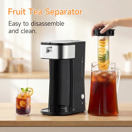 WATO FT Black Iced Coffee Tea Maker with Reusable Filter 3QT Pitcher