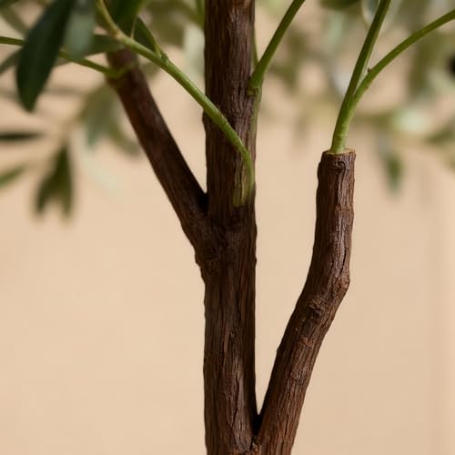 ENLETRAN 6FT Artificial Olive Tree with Pot - Realistic Indoor Faux Tree for Home & Office Decor