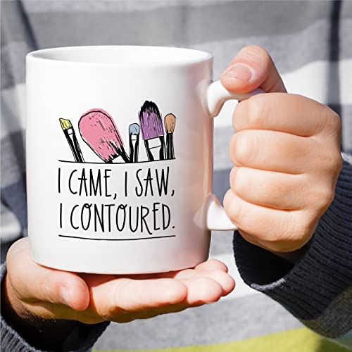 Retreez MKP002 White 11oz Funny I Came I Saw I Contoured Makeup Mug
