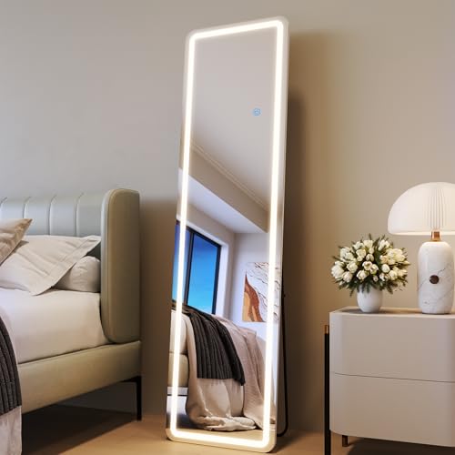 60" x 16" Rectangle Full Length Mirror with Lights for Bedroom