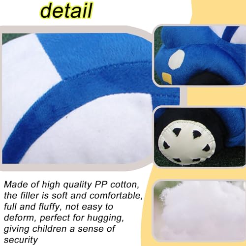 Car Plush Stuffed Pillow Plushie Car Shaped Toy Blue Stuff Gifts for Kids 13.7"