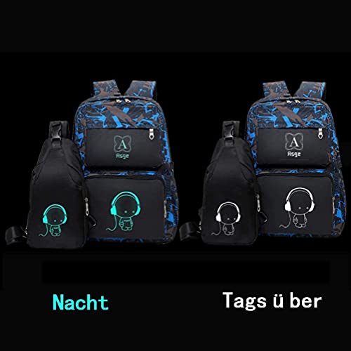 Asge Backpack for School Boys Backpacks Kids Camo Bookbag Middle Bags
