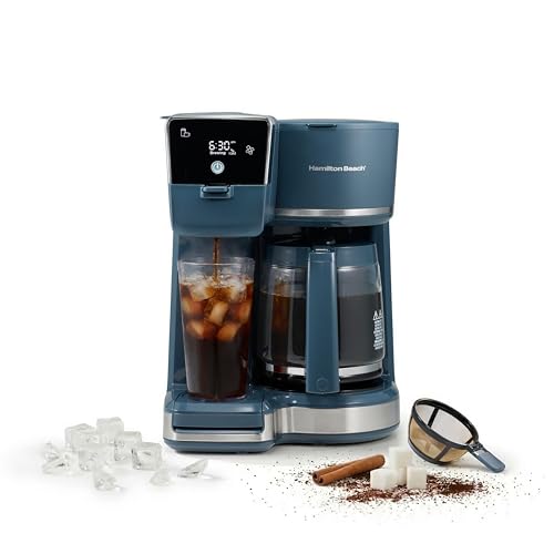 2-Way Drip & Single Serve Coffee Maker - 12 Cup, Blue - Kitchen Makeover Collection