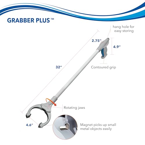 Grabber Plus Reacher Tool 32-Inch Pickup & Trash Grabber - UNGER