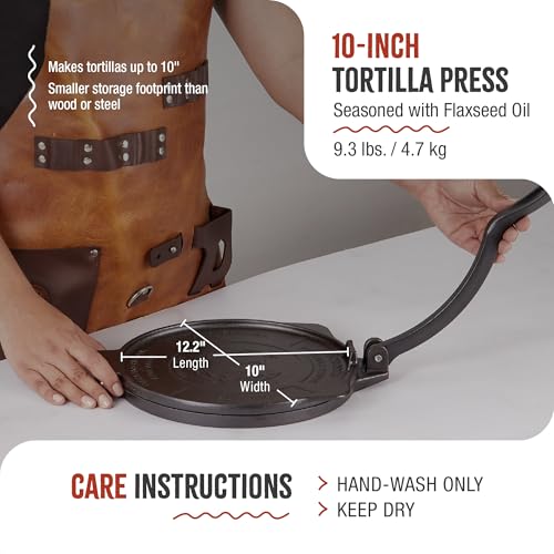 Victoria Cast Iron Tortilla Press. Maker, Flour press, Rotis Dough
