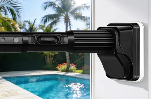 YNL Heavy Duty Black Tension Curtain Rod 41-173 Inch No Drilling, Renter-Friendly