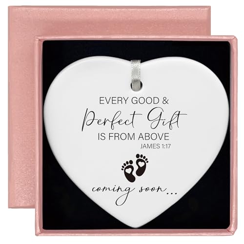 ZVMIS Heart Shaped Christmas Ornament Pregnancy Announcement Gift - 183-every good perfect gift