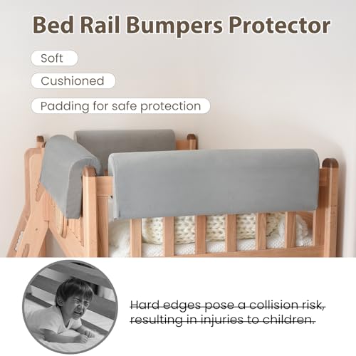 Toddlers' Bed Rail Bumpers Protector, Children's Guardrail Padding,