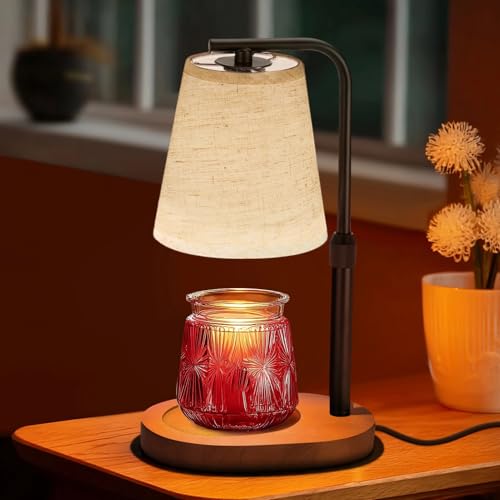 Dimmable Candle Warmer Lamp with Timer & Adjustable Height - Safe Wax Melter for Jar Candles, Home Decor & Gifts