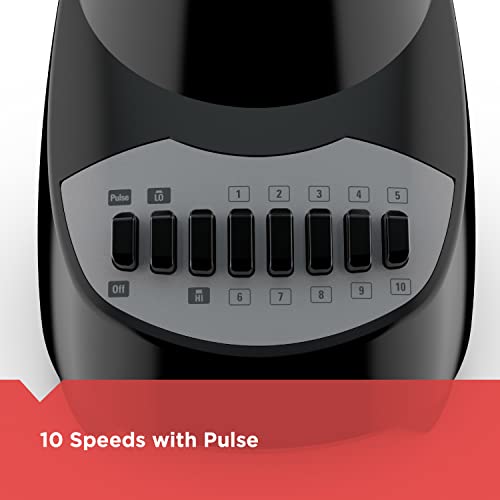 Black+Decker Crush Master Blender 10-Speed with Stainless Steel Blades - Plastic Jar