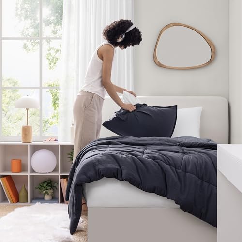 UGG Leonora Twin XL Comforter Set - Soft Navy Blue All-Season Bedding