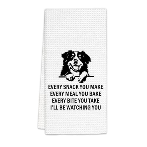 Bernese Mountain Dog Kitchen Towels - Dog Lover Gift, Decorative Hand Towels for Bernese Mountain Owners, 16x24 Inch
