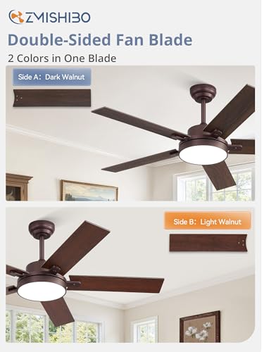 52-Inch Ceiling Fan with Light and Remote Control - Oil Bronze Finish